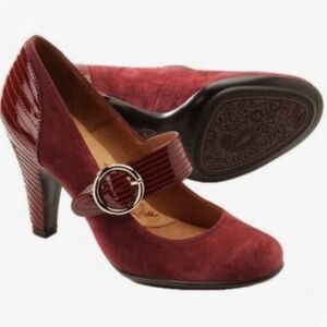 Sofft Burgundy Elsey Mary Jane Heels